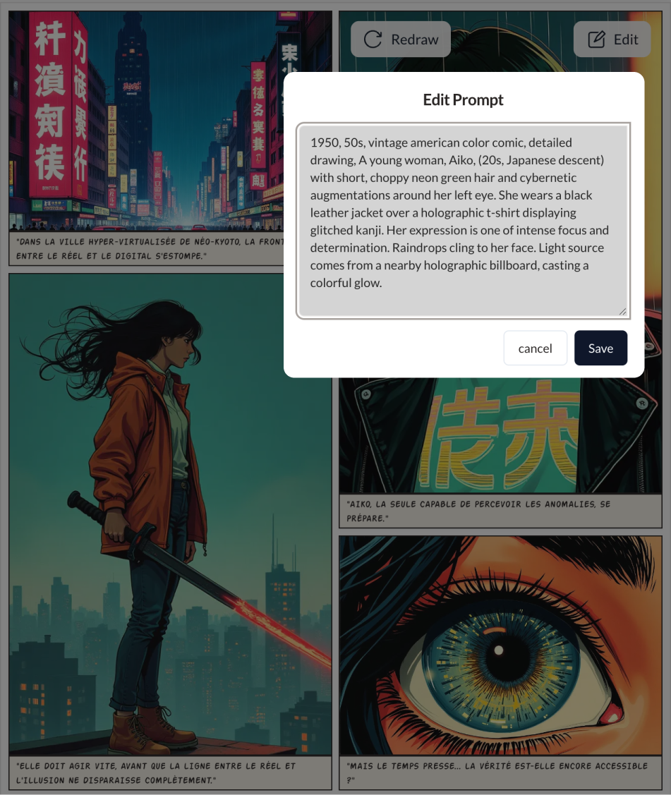 Create stunning single-panel comics instantly